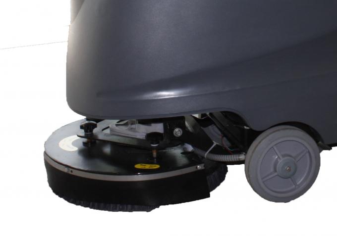 Conducción ayudada cepillo de cerámica comercial de la máquina de la limpieza del suelo de baldosas del empuje de la manija del hierro 0