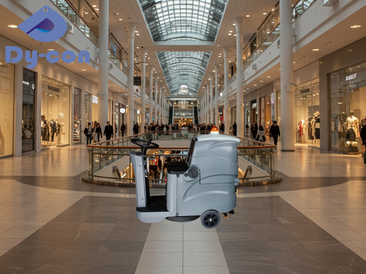 Máquina profesional de limpieza de suelos para usar en centros comerciales
