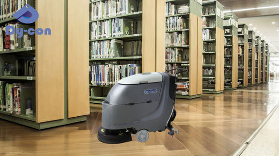 Limpieza de pisos de biblioteca silenciosa con sistema de conducción asistido por cepillo de 18 pulgadas / 20 pulgadas con cepillo apagado automáticamente Limpieza suave