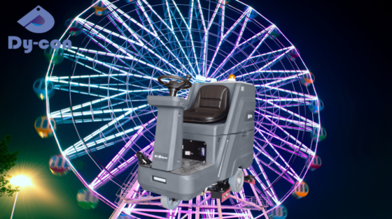 Fregadora de pisos para parques temáticos - Radio de giro de 80 cm para áreas de atracciones | Dycon D8 Pro