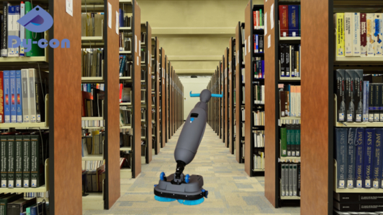Lavadora de pisos de biblioteca - Dycon silencioso MFS208N con tecnología de secado instantáneo